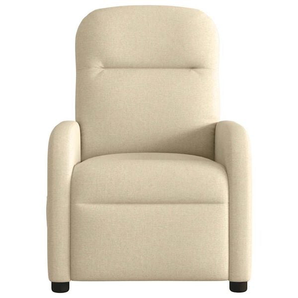 vidaXL Fauteuil inclinable Cr&egrave;me Tissu