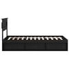 vidaXL Cadre de lit avec matelas Noir 75 x 190 cm Pin massif