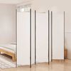 vidaXL Cloison de s&eacute;paration 5 panneaux Blanc 250x200 cm Tissu