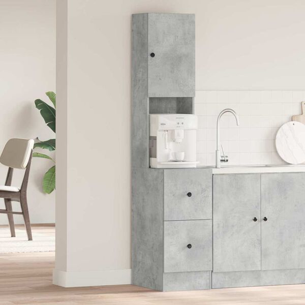 vidaXL Armoire de cuisine Gris 35 x 50 x 180 cm Bois d'ing&eacute;nierie