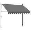 vidaXL Auvent r&eacute;tractable anthracite 250x150 m tissu et acier