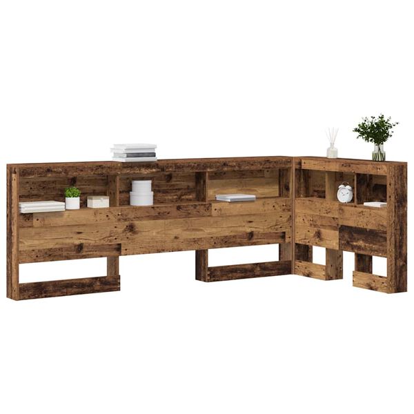 vidaXL Tête de lit de rangement Bois Ancien 75 cm Bois d'ingénierie