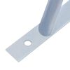vidaXL Supports pour poteau de clôture 3 pcs Acier galvanisé