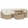 vidaXL Ensemble de canap&eacute; de jardin 7 pc beige et cr&egrave;me