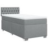 vidaXL Sommier &agrave; lattes de lit avec matelas Gris clair 90x200 cm Tissu