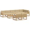 vidaXL Ensemble de canap&eacute;s d'ext&eacute;rieur 9 pc 8 place Blanc et Beige