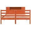 vidaXL Lit bibliothèque sans matelas cire marron 135x190 cm pin massif