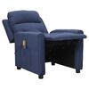 vidaXL Fauteuil de massage Bleu Tissu