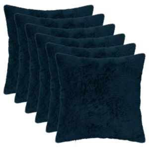 vidaXL Housse de coussin 6 pc HEERLEN Bleu marine 30 x 30 cm
