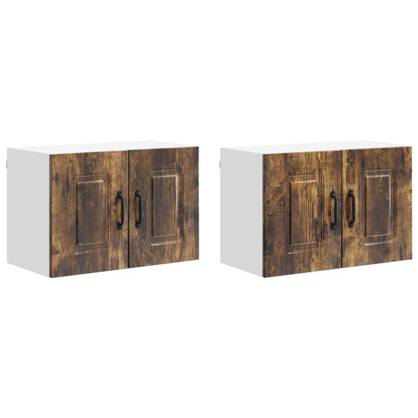 vidaXL Armoire de cuisine Kalmar 2 pcs Ch&ecirc;ne fum&eacute; 60 x 31 x 40 cm