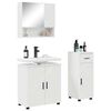vidaXL Ensemble de mobilier de salle de bain 3 pcs Blanc brillant