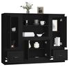 vidaXL Buffets 3 pcs noir bois d'ing&eacute;nierie