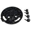 vidaXL Chariots &agrave; plantes avec roues 5 pcs Diam&egrave;tre 30 cm Noir 170 kg