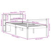 vidaXL Lit bibliothèque sans matelas 90x190 cm bois de pin massif