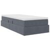 vidaXL Lit avec rangement et matelas Gris fonc&eacute; 90 x 190 cm Velours
