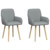 vidaXL Chaises de salle &agrave; manger 2 pcs Tissu Gris clair