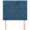 vidaXL T&ecirc;te de lit Bleu fonc&eacute; 100x5x118/128 cm Velours