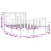 vidaXL Cadre de lit sans matelas 140x190 cm bois de pin massif