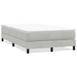 vidaXL Sommier &agrave; lattes de lit sans matelas gris clair 120x210 cm