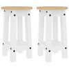 vidaXL Tabourets de bar lot de 2 blanc bois massif de pin