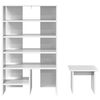 vidaXL Cabinet &agrave; chaussures avec &eacute;tag&egrave;re 2 pcs Blanc Bois d'ing&eacute;nierie