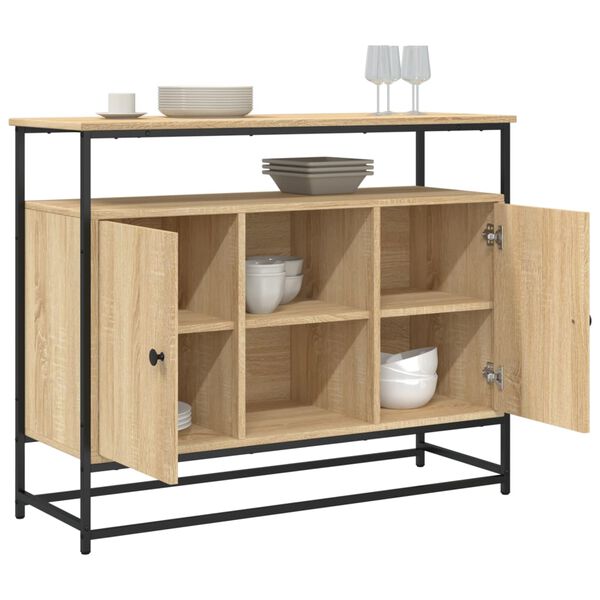 vidaXL Buffet chêne sonoma 100x35x80 cm bois d'ingénierie