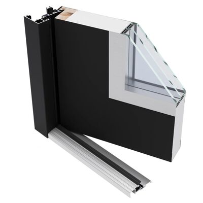 vidaXL Porte d'entrée anthracite 90x200 cm aluminium