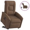 vidaXL Fauteuil inclinable électrique marron tissu