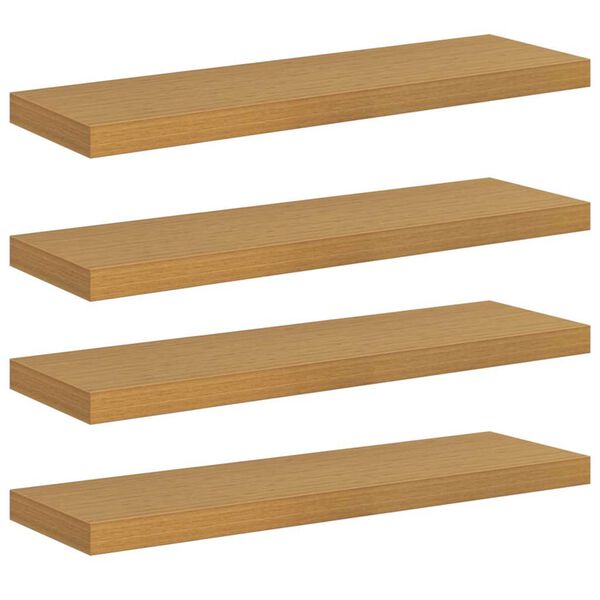 vidaXL &Eacute;tag&egrave;re Murale 4 pcs Beige 90 x 23,5 x 4 cm Bois d'ing&eacute;nierie