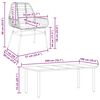vidaXL Ensemble &agrave; manger jardin coussins 7pcs marron poly rotin verre