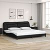 vidaXL Cadre de lit avec LED sans matelas Hvar noir 200x200 cm
