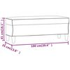 vidaXL Banc Gris clair 100x35x41 cm Tissu