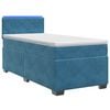 vidaXL Lit de box spring avec matelas et LED Bleu 90 x 190 cm Velours