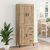 vidaXL Haut Armoire 2 pcs Ch&ecirc;ne artisanal Bois d'ing&eacute;nierie