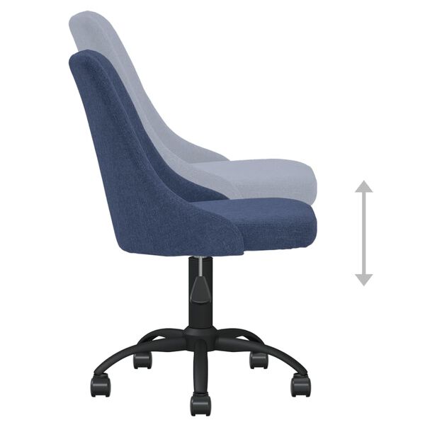 vidaXL Chaise pivotante de bureau Bleu Tissu