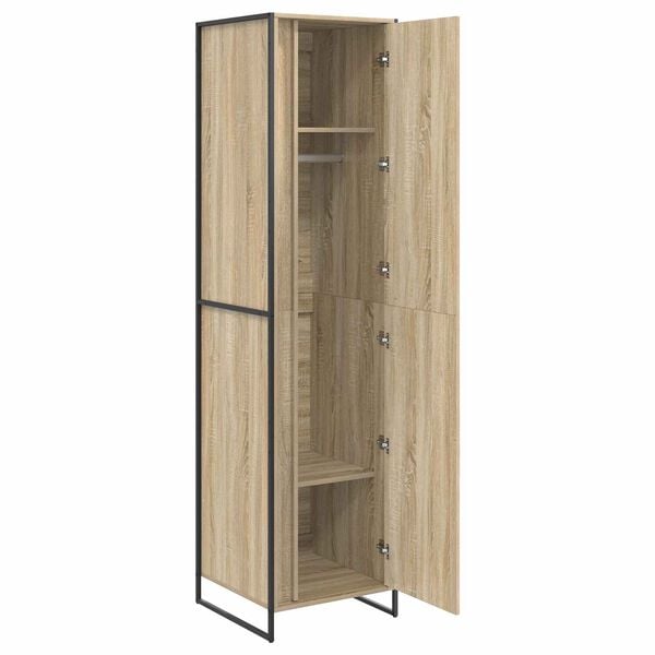 vidaXL Garde-robe 2 pcs Sonoma 50 x 50 x 200 cm Bois d'ingénierie