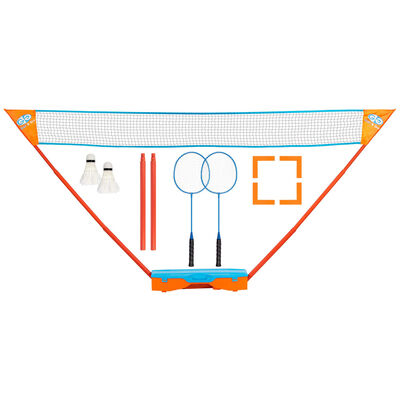 Get & Go Ensemble de jeu de badminton instantané Bleu et orange