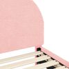vidaXL Cadre de lit pour enfants avec t&ecirc;te de lit Rose 80 x 200 cm