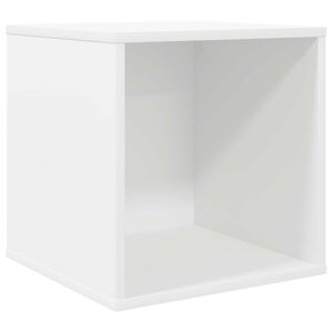 vidaXL Bo&icirc;te d'albums vinyles Blanc 37 x 36,5 x 38 cm