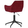 vidaXL Chaise pivotante de salle &agrave; manger Rouge bordeaux Velours
