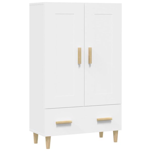 vidaXL Buffet haut Blanc 70x31x115 cm Bois d'ing&eacute;nierie
