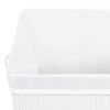 vidaXL Panier à linge avec une seule section bambou blanc 83 L