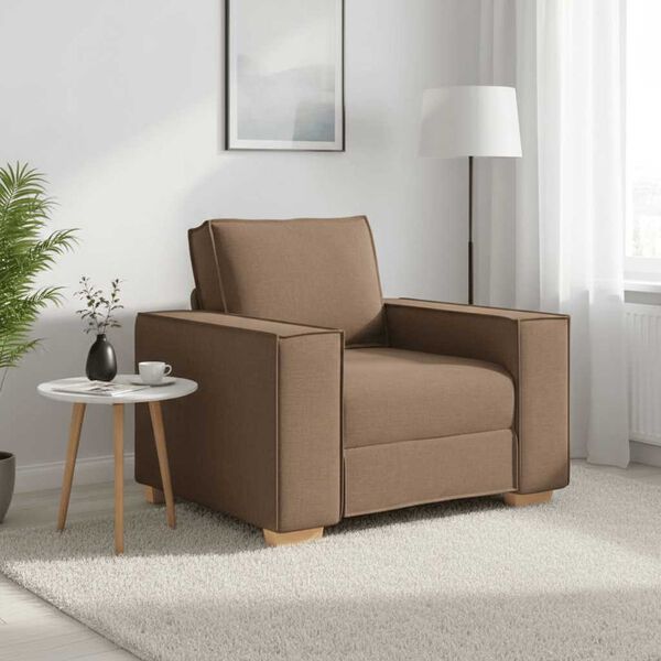 vidaXL Canap&eacute; Fauteuil Marron 100x78x84 cm Tissu