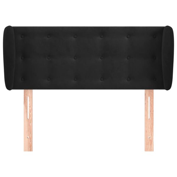 vidaXL Tête de lit avec oreilles Noir 83x23x78/88 cm Velours