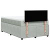 vidaXL Sommier &agrave; lattes de lit et matelas gris clair 120x190cm velours