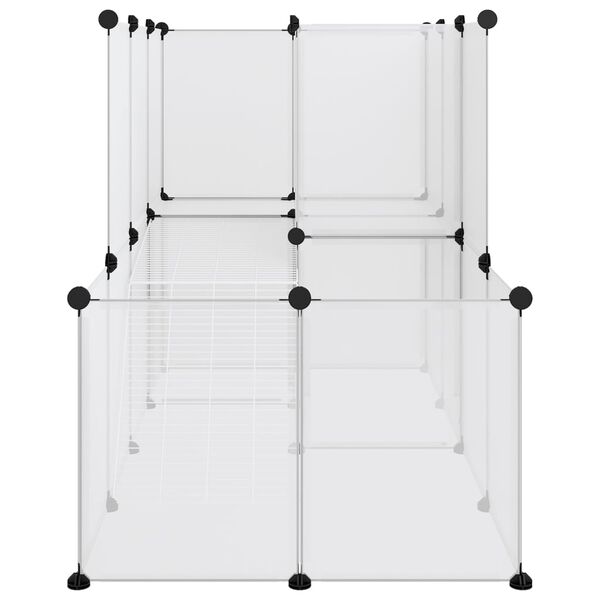 vidaXL Cage pour petits animaux Transparent 142x74x93 cm PP et Acier