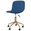 vidaXL Chaises pivotantes &agrave; manger lot de 2 bleu velours