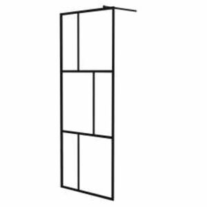 vidaXL Paroi de douche &agrave; l'italienne avec verre tremp&eacute; Noir 80x195 cm