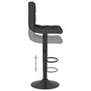 vidaXL Tabouret de bar Noir Tissu