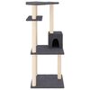 vidaXL Arbre à chat avec griffoirs en sisal gris foncé 123 cm